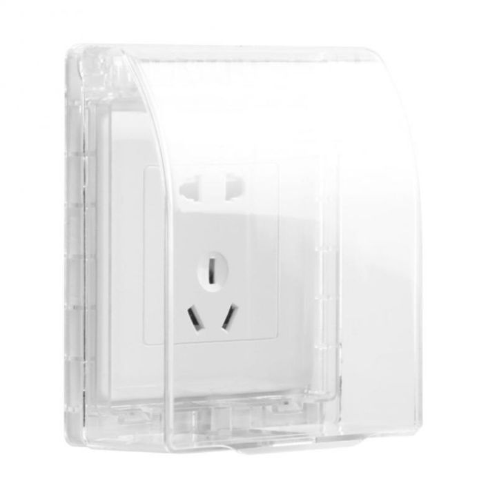 self-adhesive-waterproof-86-type-wall-socket-box-electric-plug-cover-switch-protective-cover-home-office-splash-proof