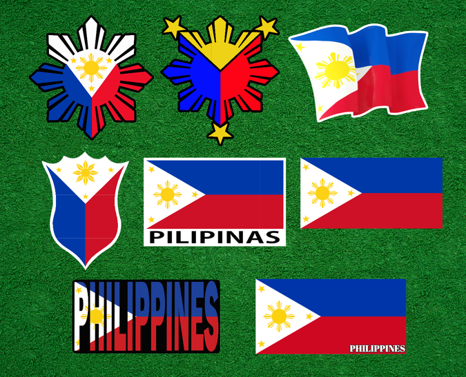 Philippine Flag vinyl sticker assorted flag sticker waterproof