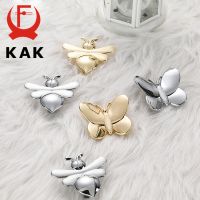 KAK Bright Chrome Cabinet Handles Gold Kitchen Cupboard Door Pulls Drawer Knobs Zinc Alloy Fashion Furniture Handle Hardware Door Hardware Locks