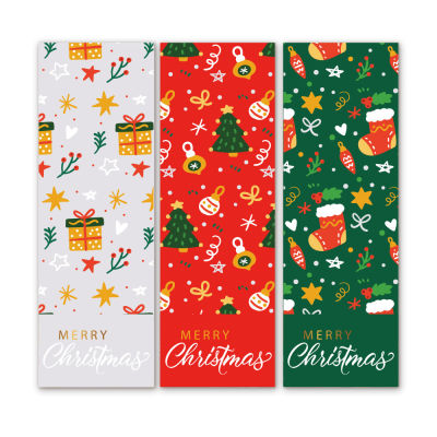 90 90 stickers/pack of Christmas gift boxes Gift Box Seal Sticker Small And Fresh Decorative Label rectangle English