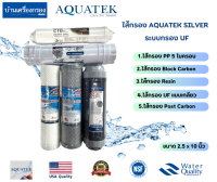 [บ้านเครื่องกรองเชียงใหม่] ชุดไส้กรอง 5ไส้  AQUATEK SILVER (1.ไส้กรอง PP 2.ไส้กรอง Block Carbon ID800 3.ไส้กรอง Resin 4.ไส้กรอง UF 5.ไส้กรอง Post Carbon) กรอง5ขั้นตอน