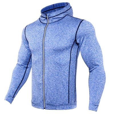 New Hooded Running Jacket Men Fitness Sport Jacket Coat Sportswear Gym Hoodies Zipper Hoody Sweatshirt Training Jersey Tight Top