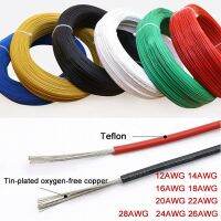 【❖New Hot❖】 Wferg toy Store 12awg1ทองแดงชุบดีบุก Ptfe อุณหภูมิสูงแบบหลายเส้น Ul1332 3/14awg 16awg18awg20aw สายเคเบิลอิเล็กทรอนิกส์หุ้มฉนวนหลากสี