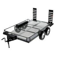 Metal Dual Axle Trailer Kit for 1/10 RC Crawler Car Traxxas TRX4 TRX-6 Axial SCX10 Redcat GEN8 RGT SMT Tamiya CC01