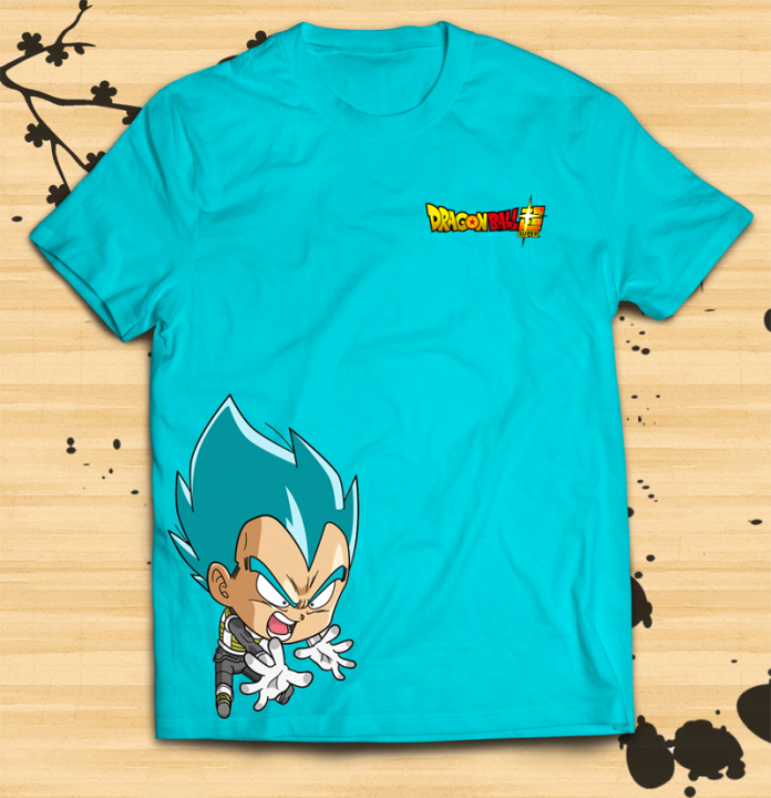 DRAGON BALL Z ANIME SSG BLUE VEGETA CHIBI with CUTE LOGO CUSTOMIZED ...