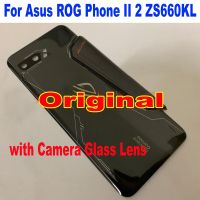 ปลอกสำหรับ Asus หลังเคสโทรศัพท์ ROG II 2 ZS660KL I001DA I001D I001DE หลังแบตเตอรี่เคสฝาหลัง + เลนส์กระจกกล้องถ่ายรูป