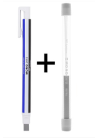 1pc Mechanical Eraser with refill EK-HUR Tombow MONO Zero Refillable Pen Shape Rubber Press Type for sketch School Stationery