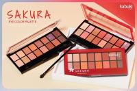 Kabuki Sakura Eye color Palette K2004 อายแชโดว์มีทั้งเนื้อแมทท์และชิมเมอร์ 16เฉดสี