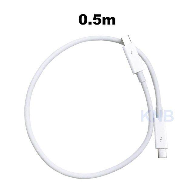 สายเคเบิลข้อมูล Thunderbolt 2คุณภาพสูงสายเคเบิลข้อมูล Thunderbolt 2สีขาวสำหรับจอภาพมัลติมีเดีย
