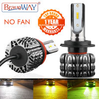 BraveWay 12V Car Headlight Bulbs H7 LED Lamps H11 H4 H1 H8 H9 HB3 HB4 9006 H3 LED Bulbs for Auto Light 6500K 10000LM 50W Fog KIT