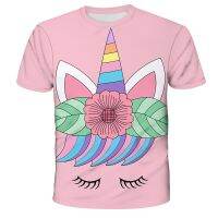 Children Summer Unicorn T-shirt Boys &amp; Girls Cartoon Game Harajuku T-shirts Kids Print T Shirt For Girls Short Sleeve Clothing