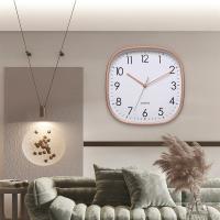 ZZOOI 12 Inch Living Room Wall Clock Mute Square Corner Luminous Home Clock Wall Clock Decoration Nordic Creative Fashion Clock