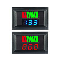 【waterproof】มิเตอร์ 12V 24V 36V 48V - 84V สำหรับวัดไฟพร้อมแถบวัดระดับไฟ LED Battery Digital Voltmeter with Level Indicator Bar