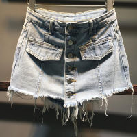 Ladies High Quality High Waist Denim Shorts Women Summer Shorts Skirts wide leg Short Jeans Vintage Short