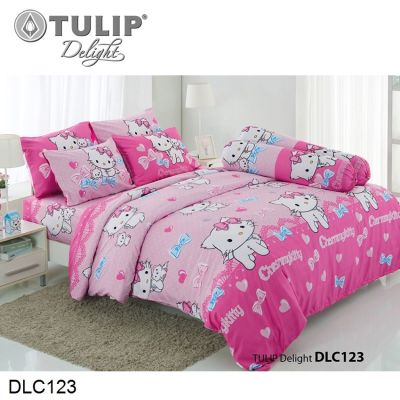 Tulip Delight ผ้าปูที่นอน (ไม่รวมผ้านวม) ชาร์มมี่ คิตตี้ Charmmy Kitty DLC123 (เลือกขนาดเตียง 3.5ฟุต/5ฟุต/6ฟุต) #ทิวลิปดีไลท์ เครื่องนอน ชุดผ้าปู ผ้าปูเตียง