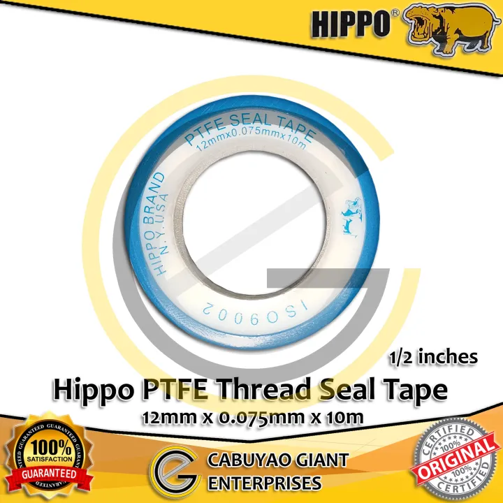 Hippo PTFE Thread Seal Tape / Teflon Tape 1/2 inches x 10 meters (10pcs ...