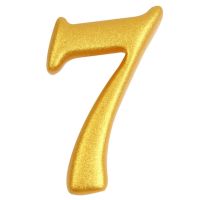 ?ยอดนิยม!! ตัวเลขอารบิค #7 FANCY RESIN ART 2 นิ้ว สีทอง สัญลักษณ์ ARABIC NUNBER FANCY RESIN ART #7 2” GOLD