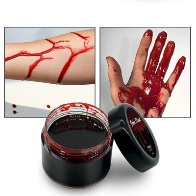 【CW】✑♨✻  1 Bottle Paint Fake Blood Face Make Up Scary Wound Bruises Scars for Makeup 15g