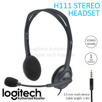 Logitech H111 Stereo Headset Singlepin (สายแจ๊คไมค์และหูฟังเส้นเดียวกัน) ประกันศูนย์ 1ปี ของแท้