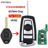 ชิป ID7944กุญแจรถยนต์รีโมท3ปุ่มแบบปรับได้315LP MHZ 315MHZ 433MHZ 868MHZ สำหรับ BMW CAS2 1 3 5 6ชุด X5 HU92