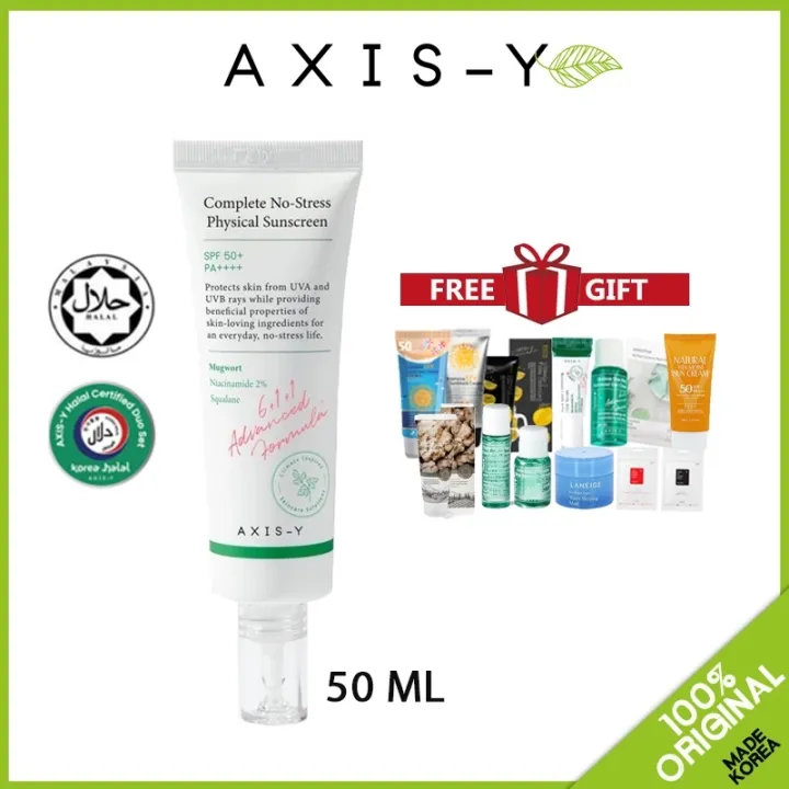 ☃ Axis Y Sunscreen spf50 Complete No Stress Physical Sunblock AxisY Whitening Sensitive Skin