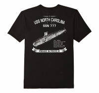 2023 newUSS North Carolina SSN 777 Nuclear-powered Attack Submarine T-Shirt 100 Cotton O-Neck Summer Short Sleeve Casual Mens T-shirt