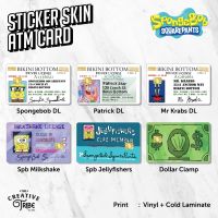 Spongebob Card Sticker - ATM Vinyl Debit Credit Emoney Flazz