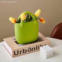 Laservaso Portátil De Cerâmica Nórdica Para Decoração Sala Estar Bolsa Criativa Bolsa Vasos Flores Simples Decoração Mesa Cases