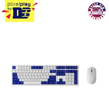 Game One - Akko Monsgeek MX108 Wireless Mechanical Keyboard and Mouse Combo  - Black & Cyan - Game One PH