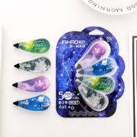 4pcs/pack Kawaii Starry Sky Corretiva Papeleria Correction Tape Roller White Sticker Study Corrector Tools School Stationery Correction Liquid Pens