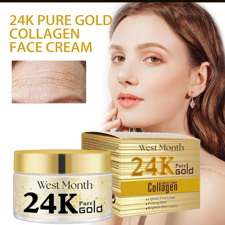 titony 24K Gold Collagen Face Cream Moisturizing Brightening Lightening