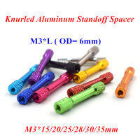 20pcs M3 * 15/20/25/28/30/35 มม.หัว Knurled อลูมิเนียม STANDOFF Spacer คอลัมน์ OD = 6 มม.Multicolor แท่งอลูมิเนียมสำหรับชิ้นส่วน RC-WJJEE SHOP