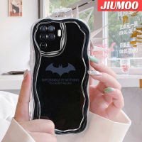 เคส JIUMOO สำหรับ OPPO A94 4G F19 Pro Reno 5F Reno 5 Lite เคสการ์ตูนแบทแมนแพตแมนเนื้อครีมกันกระแทกแบบใสนิ่มเคสมือถือสร้างสรรค์โปร่งใสลายกล้องถ่ายรูปฝาครอบป้องกันง่าย