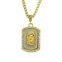 [COD] Foreign Trade European and Hip Hop Jewelry Glitter Portrait Brand Pendant Necklace Mens Accessories