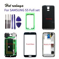 【✔In stock】 jiejiu65879742 เคส S5สำหรับ Samsung Galaxy S5 G900กรอบตรงกลางซีลยางเลนส์กระจกฝาหลังเครื่องมืออะไหล่รถยนต์