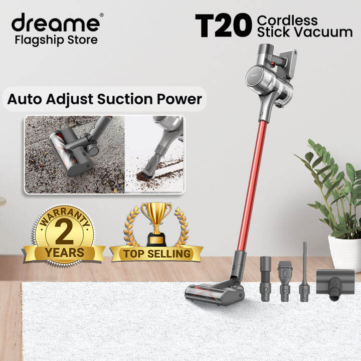 Dreame T20 Cordless Vacuum Cleaner 150AW Suction Power 70min Run Time LCD Screen 25kPa with