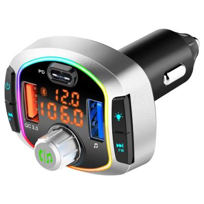 ZZOOI Bluetooth Lighter Bc63 Universal Fm Transmitter Colorful Atmosphere Light Car Mp3 Player Car Accessories Car Charger