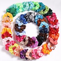 【YF】✉❦♕  50/30/10Pcs Fashion Silk Scrunchies Headband Elastic Rubber Hair Band Ponytail Holder Ties Accessories