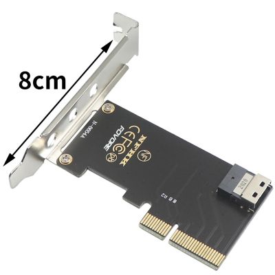 อะแดปเตอร์สำหรับ PCIe SFF-8654 PCI Express 3.0X4เพื่อ Slimline SAS SSD การ์ดแปลงสัญญาณสำหรับเมนบอร์ดเดสก์ท็อปพีซีอะแดปเตอร์ FJK3825