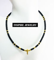 INSPIRE JEWELRY โชคเกอร์คอ ทำจากกะลาร้อยสลับเม็ดสเตนเลส งานมือ สวยงาม ปราณีต