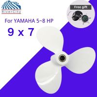 สำหรับ Yamaha 5 6 8 F8 F9ใบพัดเรือ9x7เรือมอเตอร์อลูมิเนียมสกรูเรือทะเลเครื่องยนต์3ใบมีดขาไดรฟ์ Spline