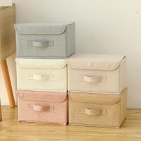 【CW】▼□  Collapsible Storage Bins with Lids Fabric Closet Boxes Baskets Organizers