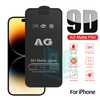 คลุมทั้งหมดกระจกนิรภัยสำหรับ iPhone 15 14 13 12 11 X XR XS 8 7 6 6S SE Pro Max Plus ปกป้องหน้าจอผิวด้านป้องกันลายนิ้วมือขนาดเล็ก