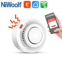 Tuya Wifi Smoke Detector Fire Sensor 80db Sound Alarm Smokehouse Combination Detection Smart Home Security Alarm Household Security Systems