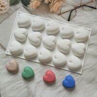 Silicone Mousse Cake Mold 15 Cavity Love Dessert Mold Heart Shaped Cake Chocolate Pudding Baking Tool Soap Candle Mould