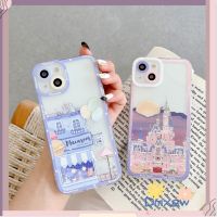 Oil Painting Style Fantasy Pink Castle Casing Samsung Galaxy M23 5G A23 A13 4G A03 S21 FE A13 4G A03 Core A10S A53 5G A73 A33 5G M52 A52 A52S A72 Cute Cover Soft Case