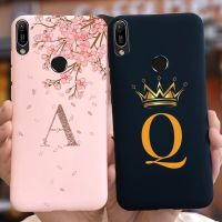 สำหรับ Huawei Y6 2019 / Huawei Y6 S 2019เคสหรูหรามงกุฎตัวอักษรครอบ TPU นุ่มเคสสำหรับหัวเหว่ยโทรศัพท์ Huawei Y6กรอบ2019ที่สำคัญ