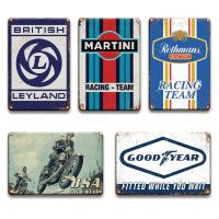 2023Martini Racing Metal Plaque Tin Sign Vintage BSA Ford Motor Metal Poster Signs Garage Man Cave Wall Decorative Plates Home Decor(Contact seller, free custom pattern)