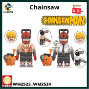 Mô hình non lego Chainsaw man minifigure Quỷ Máy Cưa WM2523 WM2524 mô hình