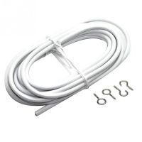 Practical 2 3 4 M Window Net Curtain Wire Cord Cable Hooks Eyes